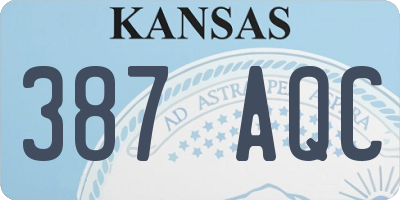 KS license plate 387AQC