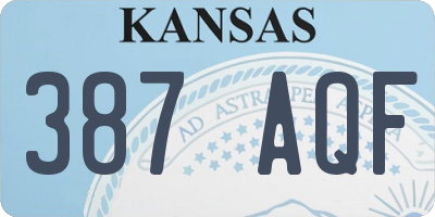 KS license plate 387AQF