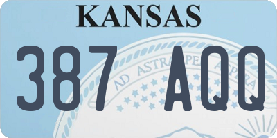 KS license plate 387AQQ