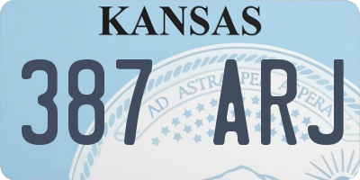 KS license plate 387ARJ