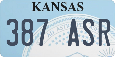 KS license plate 387ASR