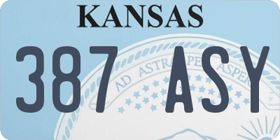 KS license plate 387ASY