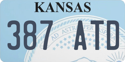 KS license plate 387ATD