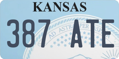 KS license plate 387ATE