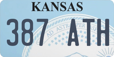 KS license plate 387ATH