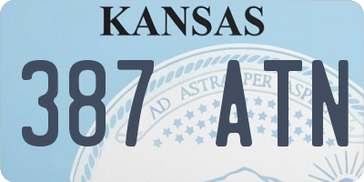 KS license plate 387ATN