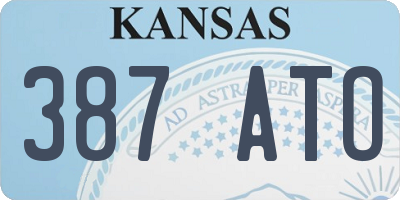 KS license plate 387ATO
