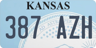 KS license plate 387AZH