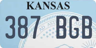 KS license plate 387BGB