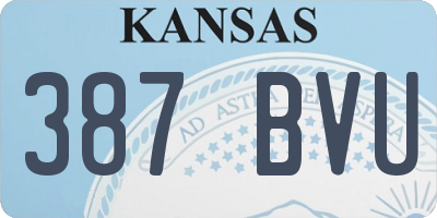 KS license plate 387BVU