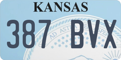 KS license plate 387BVX