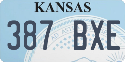 KS license plate 387BXE