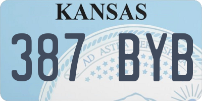 KS license plate 387BYB