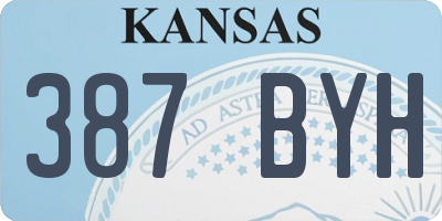 KS license plate 387BYH