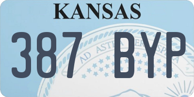 KS license plate 387BYP