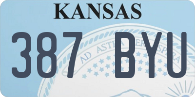 KS license plate 387BYU