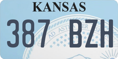 KS license plate 387BZH