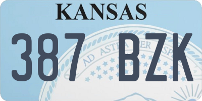 KS license plate 387BZK