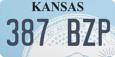 KS license plate 387BZP