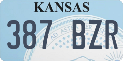 KS license plate 387BZR