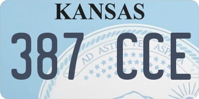 KS license plate 387CCE