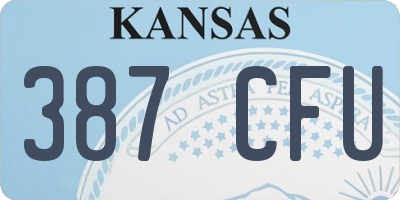 KS license plate 387CFU