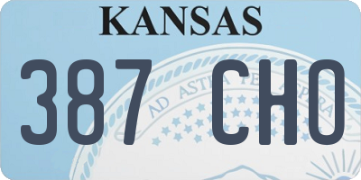 KS license plate 387CHO