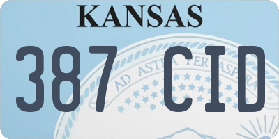 KS license plate 387CID