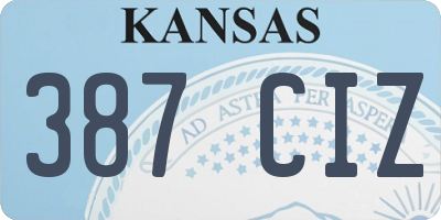 KS license plate 387CIZ