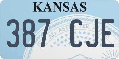 KS license plate 387CJE