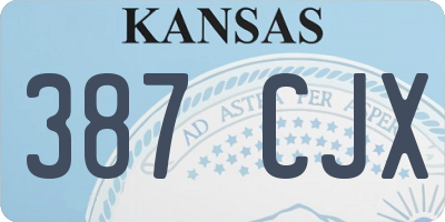 KS license plate 387CJX