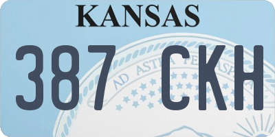 KS license plate 387CKH