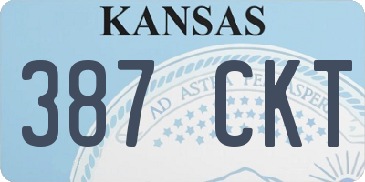 KS license plate 387CKT