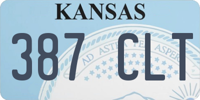 KS license plate 387CLT