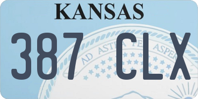KS license plate 387CLX