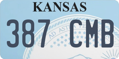 KS license plate 387CMB