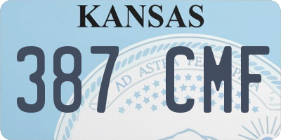 KS license plate 387CMF