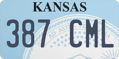 KS license plate 387CML