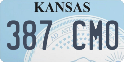 KS license plate 387CMO