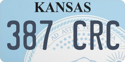KS license plate 387CRC