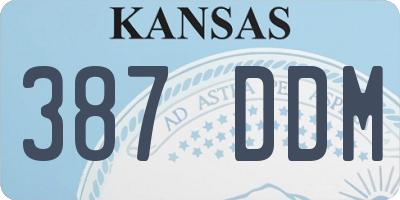 KS license plate 387DDM