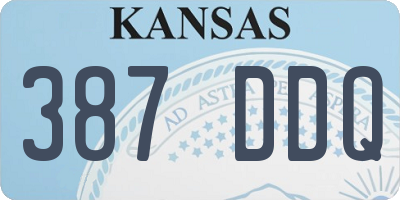 KS license plate 387DDQ