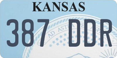 KS license plate 387DDR