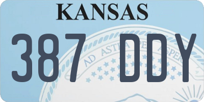 KS license plate 387DDY