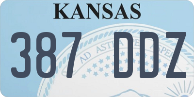KS license plate 387DDZ