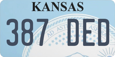 KS license plate 387DED