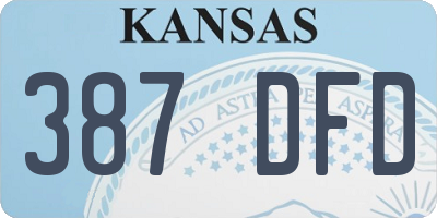 KS license plate 387DFD