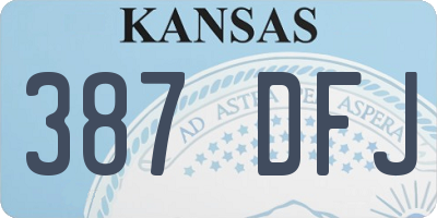 KS license plate 387DFJ