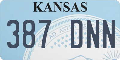 KS license plate 387DNN