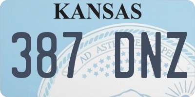 KS license plate 387DNZ